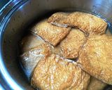 油揚げの肉詰め！味付きいなりで早旨し！作り方4写真