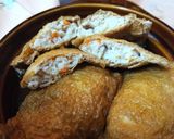 油揚げの肉詰め！味付きいなりで早旨し！作り方7写真