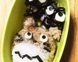 トトロとまっくろくろすけおにぎりキャラ弁作り方18写真
