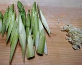 エビとアスパラのジェノベーゼパスタ♪作り方1写真