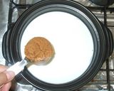 簡単鍋♪海老白菜の味噌牛乳鍋♪牛乳スープ作り方4写真