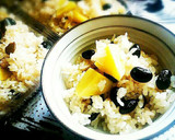 さつまいもと黒豆のおこわ作り方5写真