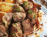 BBQで!豚ロース肉のアボカド包み焼き作り方5写真