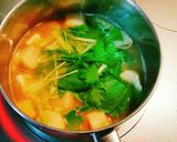 麩入り☆水菜と豆腐のお味噌汁☆作り方4写真