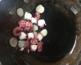 タコとアスパラ ペペロンチーノ作り方3写真
