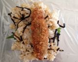 カツを巻く♡よろこんぶスティックおにぎり作り方3写真