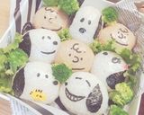運動会 お弁当 スヌーピー おにぎり ！作り方1写真