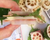 簡単！調味料なし！蓮根ベーコンしそチーズ作り方3写真