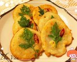 フライパン焼きよもぎ味ポテトおやつ作り方6写真