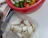 3色のピーマンとささみの甘酢風炒め作り方1写真