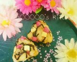 桜咲くよろこんぶチーズおにぎり作り方1写真