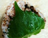 昆布の佃煮で手抜きで簡単うまうまシソ握り作り方4写真