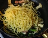 天然だしパックで作る キノコの和風パスタ作り方6写真