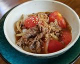 甘辛くて美味しい牛肉とトマトの炒め丼作り方7写真