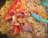 ルッコラとトマト&アーモンドのパスタ作り方6写真