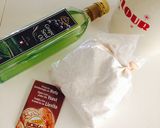 HB最大量で♪全粒粉入クリスピーピザ生地作り方1写真