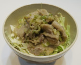 シークヮーサーのねぎ塩だれ豚丼作り方3写真