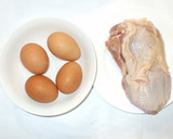 鶏もも肉といり卵の炒め物♪簡単夕食おかず作り方1写真