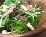 大好評♡水菜のうまうまガーリックサラダ作り方7写真