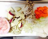 無水豚汁 鶏で豚汁 塩麹 さつまいもQC作り方1写真