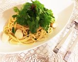 ウェイパーで簡単♪帆立とパクチーのパスタ作り方5写真