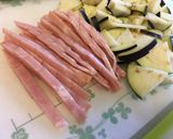 なすベーコンの焼きトマトソース丼作り方1写真
