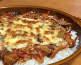 なすベーコンの焼きトマトソース丼作り方9写真