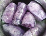 お花のような紫ロールキャベツ作り方7写真
