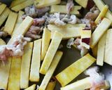 さつまいもと豚肉の甘辛コチュジャン炒め♡作り方4写真
