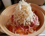 豚肉とはんぺんで簡単★びっくり富士山鍋作り方4写真