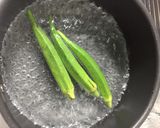 ヘルシー＆美味☆胡麻とオクラの中華風冷奴作り方2写真