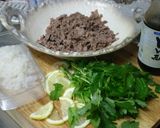 牛細切れ肉のおろしポン酢作り方1写真