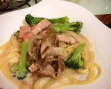 時短！ポルチーニ茸のカルボナーラ風パスタ作り方7写真