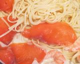 絶品簡単スモークサーモンのクリームパスタ作り方4写真