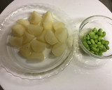 じゃがいもと枝豆の卵とじ 甘酢あんかけ♡作り方1写真