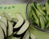 キュウリとナスのスパム入り中華風炒め作り方1写真