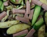 キュウリとナスのスパム入り中華風炒め作り方4写真
