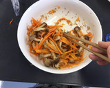 レンジで簡単！人参としめじの白だし和え物作り方3写真