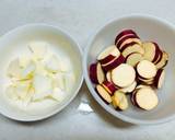 レンチン簡単！さつまいもの蜂蜜りんご煮作り方1写真