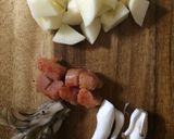 海と山のハーモニー♪明太じゃがきのこ炒め作り方1写真