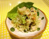 キャベツとあみえびの、豆腐のっけ盛り♫作り方4写真