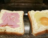 オーブントースターで目玉焼きマヨトースト作り方2写真