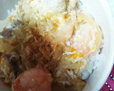 エビと豚の卵とじ!!仲良し丼ぶり作り方3写真