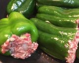 ジューシーな丸ごとピーマンの肉詰め作り方3写真