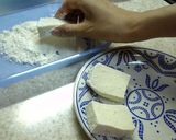 のりとチーズを挟んだピリから豆腐ステーキ作り方2写真
