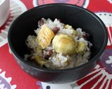 味覚の秋!レンジで簡単!小豆入り栗おこわ作り方5写真