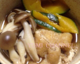 しめじとうす揚げとかぼちゃの煮物作り方4写真