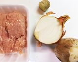 おろしポン酢で食べる蓮根入り鶏ハンバーグ作り方1写真