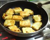 のりとチーズを挟んだピリから豆腐ステーキ作り方4写真