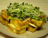 のりとチーズを挟んだピリから豆腐ステーキ作り方6写真